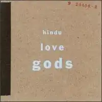 The band name written in blue on a brown background