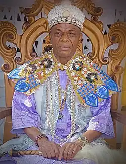 Photo of His Royal Majesty, Eze Chukwuemeka Eri; the Traditional Ruler of Enugwu Aguleri in his royal regalia
