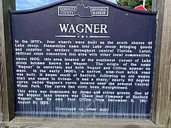 Front side of "Wagner" marker