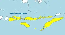 Greatest extent of the Bima Kingdom era at its Peak in the 15th Century under the Leadership of Tureli Manggampo Bilmana.