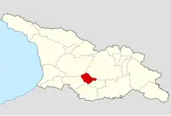 Map highlighting the historical region of Tori in Georgia