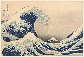 The Great Wave off Kanagawa; 1829–1833; color woodblock print;