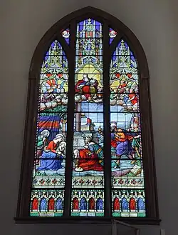 One of the stained glass window