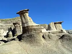Hoodoos near East Coulee