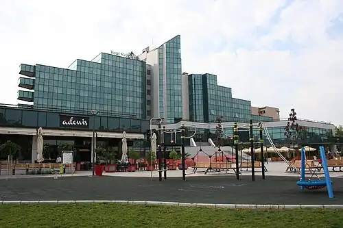 Hotel Sloboda by Slobodan Janjić in Šabac, 1977