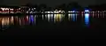 The Houhai lake in Beijing at night