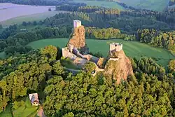 Aerial View of Trosky Castle