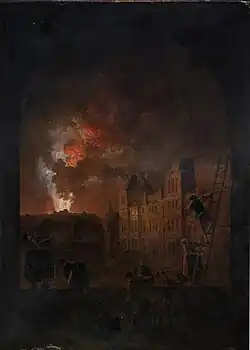 The Fire of the Paris Opera (1781), 123.5 × 171 cm., private collection