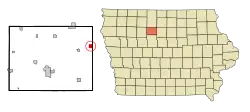 Location of Renwick, Iowa