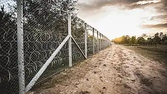 Hungary–Serbia fence, from Hungary