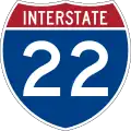 Interstate 22 marker