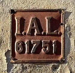 I.A.L. plate on Strada Apolodor in Bucharest