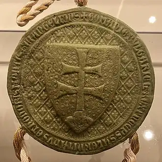 Reverse of the second double seal (1366–1382) of King Louis I of Hungary (1342–1382).