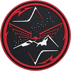 Badge of 157 Squadron "In The Valley" with classified UAVs for Electronic Warfare