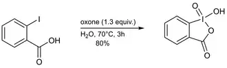 Oxidation of 2-iodobenzoic acid to IBX