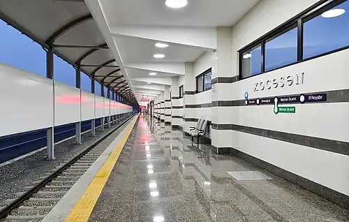 Interior of Khojasan Metro Station.