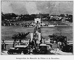 Image 18Opening of the mausoleum of Pétion and Dessalines in 1926 (from History of Haiti)