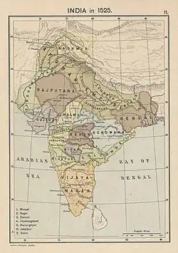 An old map from a book published in 1907
