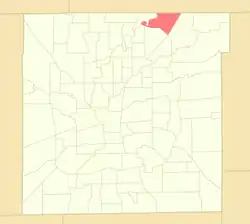 Location of Castleton within Indianapolis–Marion County, Indiana