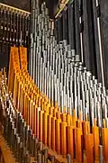 Organ pipes in the west chapel