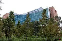 The Interdisciplinary Sciences Building, one of the tallest buildings on the Tampa campus.