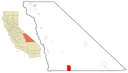 Location in Inyo County and the state of California