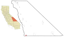 Location in Inyo County and the state of California