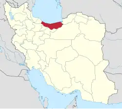 Location of Mazandaran Province within Iran