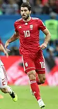 Karim Ansarifard, Iranian footballer who plays as a forward for the Iranian national team.