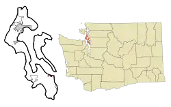 Location of Langley in Washington