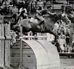 Ganthy on a horse in 1956