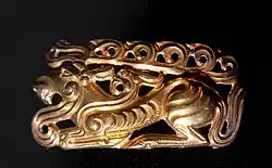 Flying elk with griffin burial mound Issyk (5th–4th centuries BC)