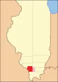 Jackson County (1816–1818), including unorganized territory (formerly part of Johnson County) temporarily attached to it[8]