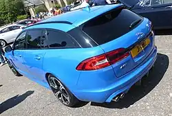 Jaguar XFR-S Sportbrake, showing the floating roof effect at the rear