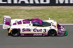 Teaming up with John Watson at Silk Cut Jaguar in 1987.