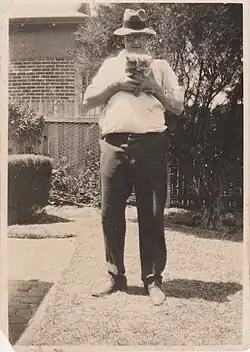 James Burgess with kittens