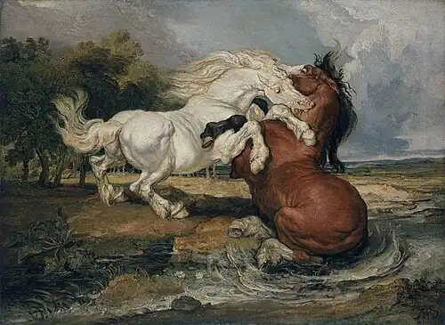 Fighting Horses by James Ward