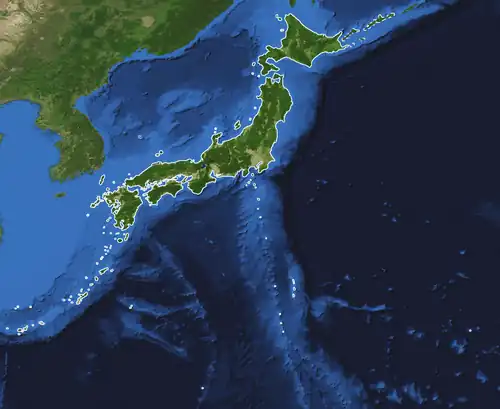 Image 47Japanese archipelago with outlined islands (from Geography of Japan)