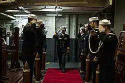 JMSDF RADM Nakata arrives aboard USS George Washington