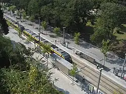 The station seen from the Serra do Pilar Monastery