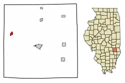 Location of Wheeler in Jasper County, Illinois