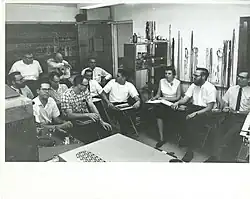 Jean Eichelberger Ivey is seated in the front row third from the right; she is the sole woman in the seminar.