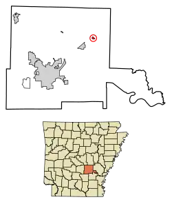 Location of Wabbaseka in Jefferson County, Arkansas.