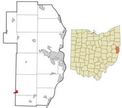 Location of Adena in Jefferson County, Ohio