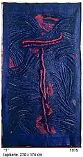 Big T, author's, hand-woven tapestry 270 × 176&nbsp;cm, 1975