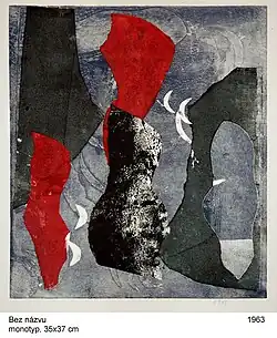 Untitled (monotype) 35 × 37&nbsp;cm, 1963