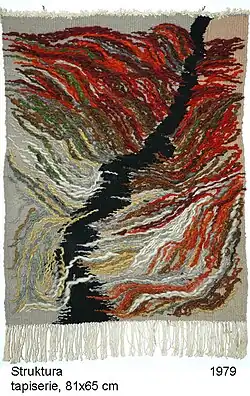 Structure, author's, hand-woven tapestry 81 × 65&nbsp;cm, 1979