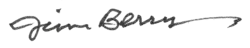 Signature of Jim Berry (cartoonist)
