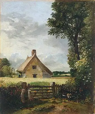 A Cottage in a Cornfield by John Constable