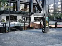 Plaza from Michigan Avenue street level in 2005